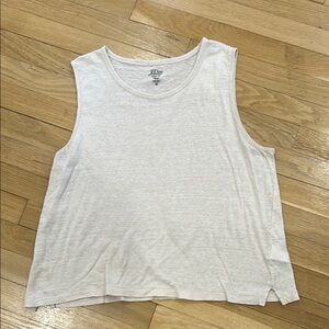 Jcrew Women's ivory linen Sleeveless Top